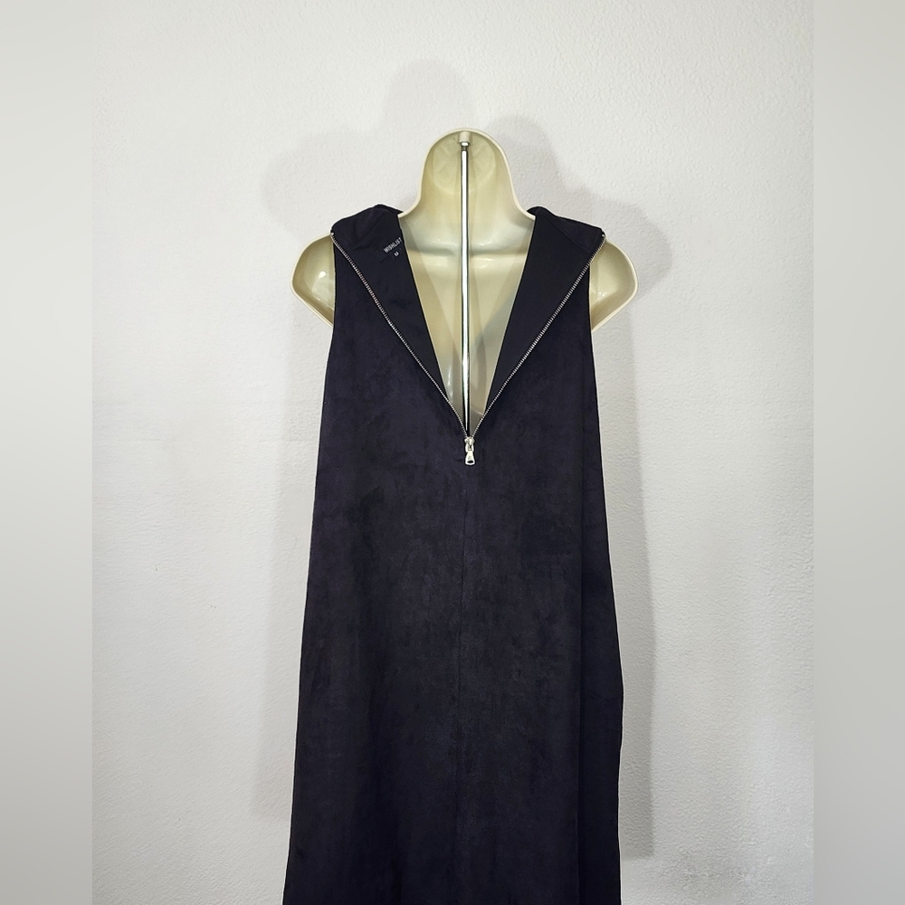 Wishlist Dress Soft Faux Suede Choker Shift Black Size M - Picture 7 of 13